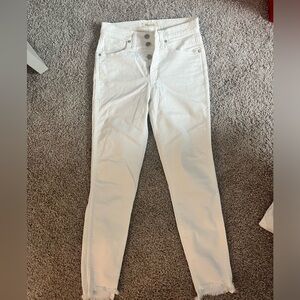 Madewell White High Rise Skinny Jean